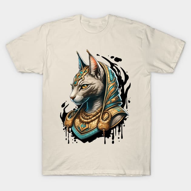 Egyptian God Bastet T-Shirt by GCS Designs